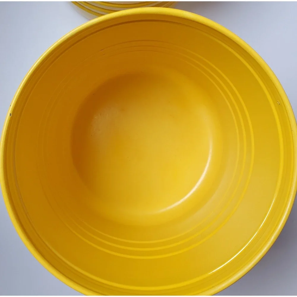 Vintage Pier 1 One Retro Diner Yellow Chrome Silver Metal Nesting Canister‎ Set